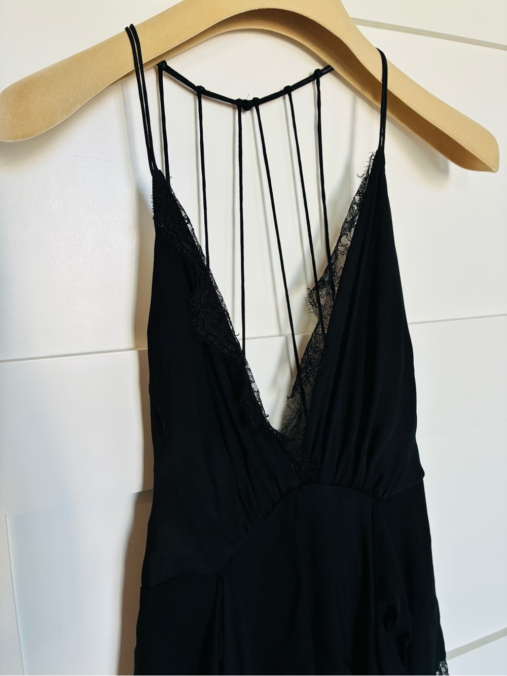 Haute Hippie S Black Lace Maxi Slip Dress - Picture 2 of 8